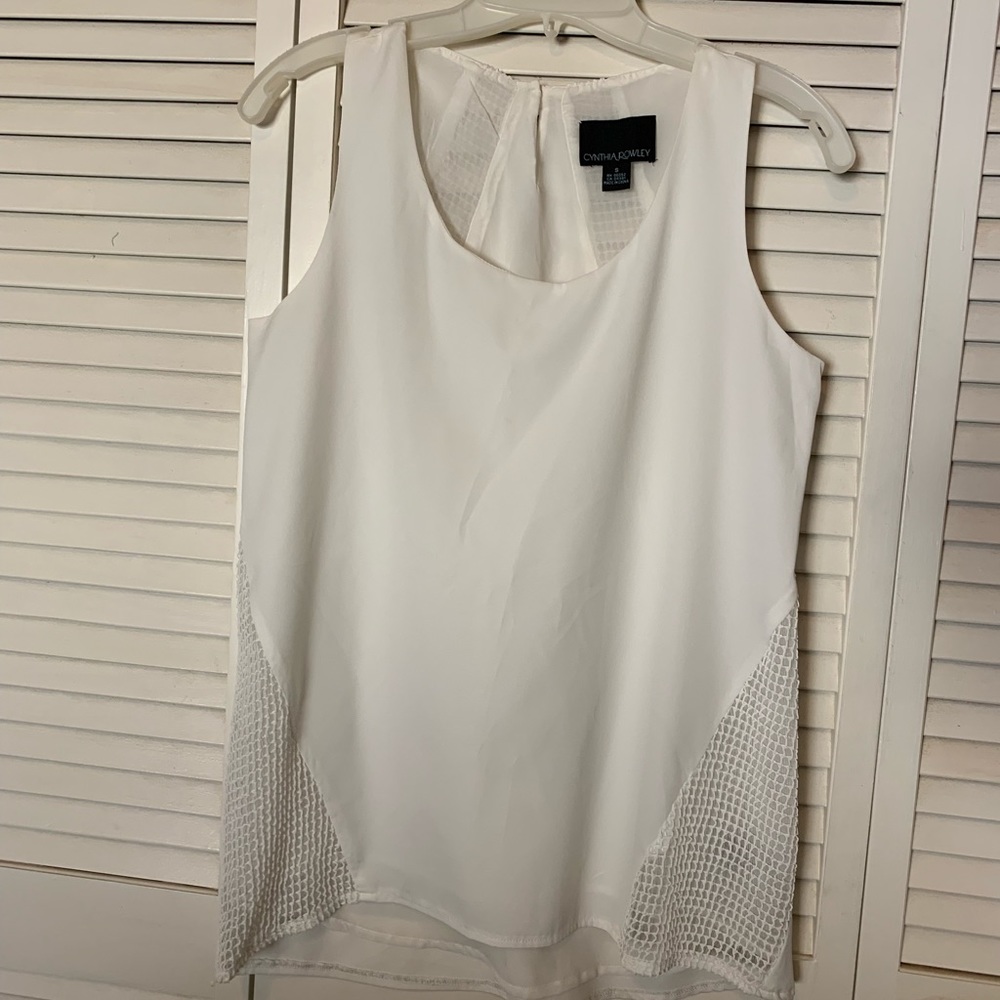 White Cynthia Rowley lined tank Sz S
